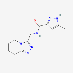 molecular formula C12H16N6O B7530761 3-methyl-N~5~-(5,6,7,8-tetrahydro[1,2,4]triazolo[4,3-a]pyridin-3-ylmethyl)-1H-pyrazole-5-carboxamide 