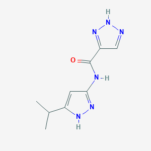 molecular formula C9H12N6O B7530776 N-(5-propan-2-yl-1H-pyrazol-3-yl)-2H-triazole-4-carboxamide 