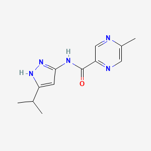 5-methyl-N-(5-propan-2-yl-1H-pyrazol-3-yl)pyrazine-2-carboxamide