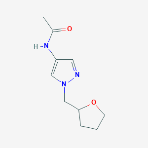molecular formula C10H15N3O2 B7530786 N-[1-(oxolan-2-ylmethyl)pyrazol-4-yl]acetamide 