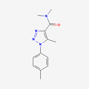 molecular formula C13H16N4O B7530796 N,N,5-trimethyl-1-(4-methylphenyl)triazole-4-carboxamide 