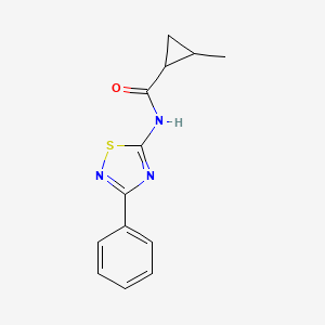 molecular formula C13H13N3OS B7530814 2-methyl-N-(3-phenyl-1,2,4-thiadiazol-5-yl)cyclopropane-1-carboxamide 
