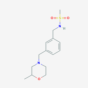 N-[[3-[(2-methylmorpholin-4-yl)methyl]phenyl]methyl]methanesulfonamide