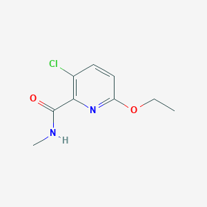 molecular formula C9H11ClN2O2 B7530838 3-chloro-6-ethoxy-N-methylpyridine-2-carboxamide 