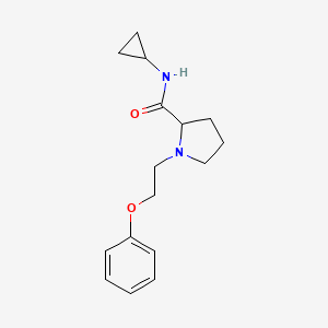 molecular formula C16H22N2O2 B7530844 N-cyclopropyl-1-(2-phenoxyethyl)pyrrolidine-2-carboxamide 