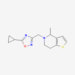 5-cyclopropyl-3-[(4-methyl-6,7-dihydro-4H-thieno[3,2-c]pyridin-5-yl)methyl]-1,2,4-oxadiazole