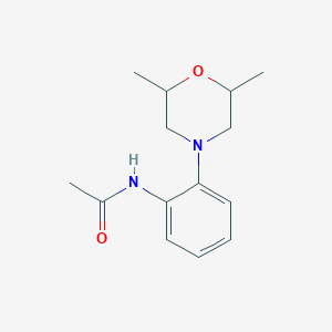 N-[2-(2,6-dimethylmorpholin-4-yl)phenyl]acetamide