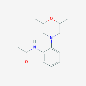 molecular formula C14H20N2O2 B7530869 N-[2-(2,6-dimethylmorpholin-4-yl)phenyl]acetamide 