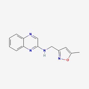 molecular formula C13H12N4O B7530870 N-[(5-methyl-1,2-oxazol-3-yl)methyl]quinoxalin-2-amine 