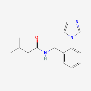 molecular formula C15H19N3O B7530887 N-[(2-imidazol-1-ylphenyl)methyl]-3-methylbutanamide 