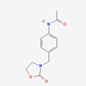 N-[4-[(2-oxo-1,3-oxazolidin-3-yl)methyl]phenyl]acetamide