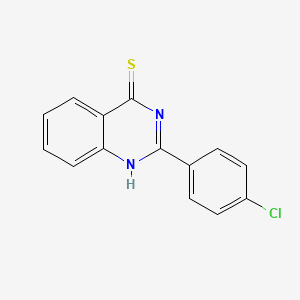molecular formula C14H9ClN2S B7530901 2-(4-Chlorophenyl)quinazoline-4(1H)-thione 