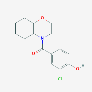 molecular formula C15H18ClNO3 B7530909 2,3,4a,5,6,7,8,8a-Octahydrobenzo[b][1,4]oxazin-4-yl-(3-chloro-4-hydroxyphenyl)methanone 