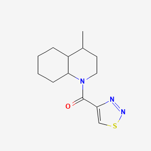 molecular formula C13H19N3OS B7530920 (4-methyl-3,4,4a,5,6,7,8,8a-octahydro-2H-quinolin-1-yl)-(thiadiazol-4-yl)methanone 