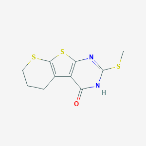 molecular formula C10H10N2OS3 B7530946 5-Methylsulfanyl-8,10-dithia-4,6-diazatricyclo[7.4.0.02,7]trideca-1(9),2(7),5-trien-3-one 