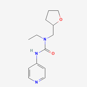 molecular formula C13H19N3O2 B7530973 1-Ethyl-1-(oxolan-2-ylmethyl)-3-pyridin-4-ylurea 