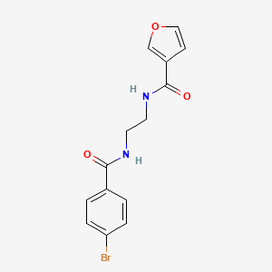 molecular formula C14H13BrN2O3 B7530994 N-[2-[(4-bromobenzoyl)amino]ethyl]furan-3-carboxamide 