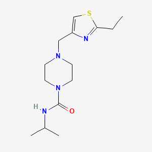 molecular formula C14H24N4OS B7531000 4-[(2-ethyl-1,3-thiazol-4-yl)methyl]-N-propan-2-ylpiperazine-1-carboxamide 