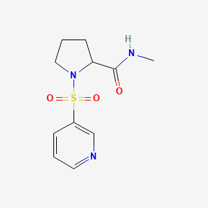 molecular formula C11H15N3O3S B7531011 N-methyl-1-pyridin-3-ylsulfonylpyrrolidine-2-carboxamide 