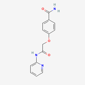 molecular formula C14H13N3O3 B7531055 4-[2-Oxo-2-(pyridin-2-ylamino)ethoxy]benzamide 