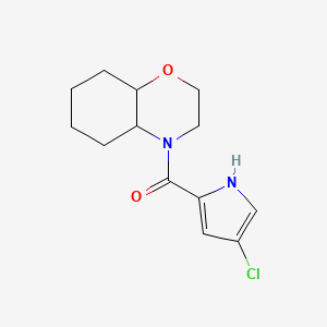 molecular formula C13H17ClN2O2 B7531078 2,3,4a,5,6,7,8,8a-octahydrobenzo[b][1,4]oxazin-4-yl-(4-chloro-1H-pyrrol-2-yl)methanone 