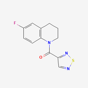 molecular formula C12H10FN3OS B7531098 (6-fluoro-3,4-dihydro-2H-quinolin-1-yl)-(1,2,5-thiadiazol-3-yl)methanone 