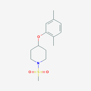 molecular formula C14H21NO3S B7531100 4-(2,5-Dimethylphenoxy)-1-methylsulfonylpiperidine 
