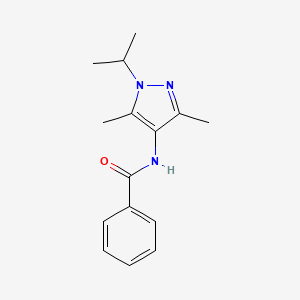 molecular formula C15H19N3O B7531145 N-(3,5-dimethyl-1-propan-2-ylpyrazol-4-yl)benzamide 