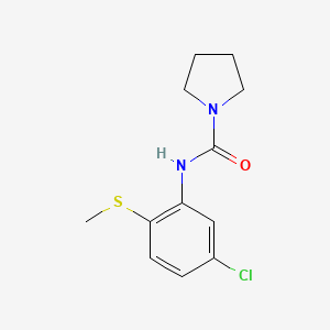 molecular formula C12H15ClN2OS B7531148 N-(5-chloro-2-methylsulfanylphenyl)pyrrolidine-1-carboxamide 