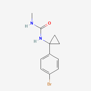 molecular formula C11H13BrN2O B7531162 1-[1-(4-Bromophenyl)cyclopropyl]-3-methylurea 