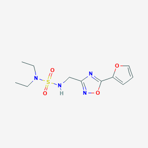 3-[(Diethylsulfamoylamino)methyl]-5-(furan-2-yl)-1,2,4-oxadiazole