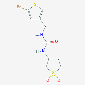 molecular formula C11H15BrN2O3S2 B7531190 1-[(5-Bromothiophen-3-yl)methyl]-3-(1,1-dioxothiolan-3-yl)-1-methylurea 