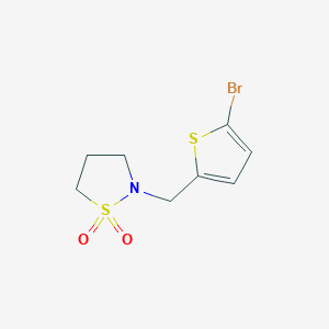 2-[(5-Bromothiophen-2-yl)methyl]-1,2-thiazolidine 1,1-dioxide