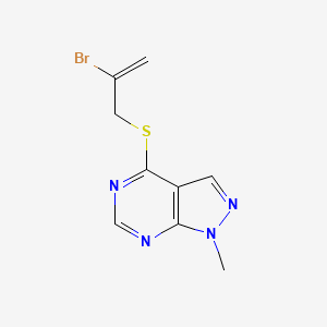 molecular formula C9H9BrN4S B7531200 4-(2-Bromoprop-2-enylsulfanyl)-1-methylpyrazolo[3,4-d]pyrimidine 