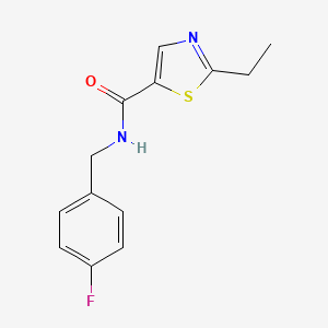 2-ethyl-N-[(4-fluorophenyl)methyl]-1,3-thiazole-5-carboxamide