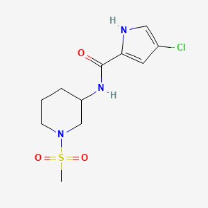 molecular formula C11H16ClN3O3S B7531214 4-chloro-N-(1-methylsulfonylpiperidin-3-yl)-1H-pyrrole-2-carboxamide 