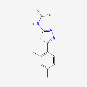 molecular formula C12H13N3OS B7531229 N-[5-(2,4-dimethylphenyl)-1,3,4-thiadiazol-2-yl]acetamide 