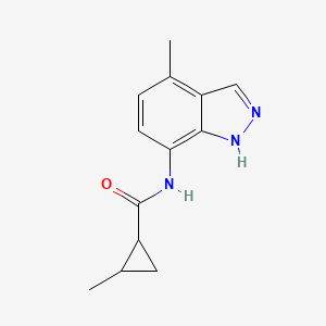 2-methyl-N-(4-methyl-1H-indazol-7-yl)cyclopropane-1-carboxamide