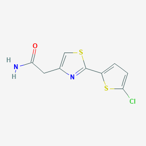 2-[2-(5-Chlorothiophen-2-yl)-1,3-thiazol-4-yl]acetamide