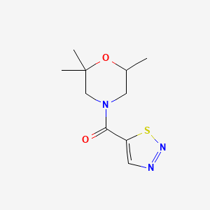 molecular formula C10H15N3O2S B7531277 Thiadiazol-5-yl-(2,2,6-trimethylmorpholin-4-yl)methanone 