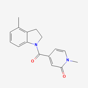 molecular formula C16H16N2O2 B7531294 1-Methyl-4-(4-methyl-2,3-dihydroindole-1-carbonyl)pyridin-2-one 