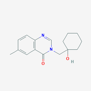 molecular formula C16H20N2O2 B7531310 3-[(1-Hydroxycyclohexyl)methyl]-6-methylquinazolin-4-one 