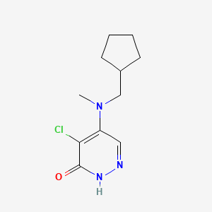molecular formula C11H16ClN3O B7531318 5-chloro-4-[cyclopentylmethyl(methyl)amino]-1H-pyridazin-6-one 