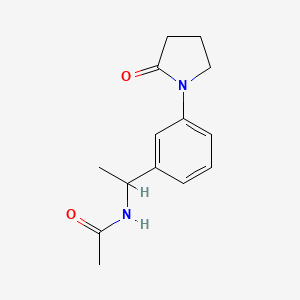 N-[1-[3-(2-oxopyrrolidin-1-yl)phenyl]ethyl]acetamide