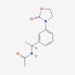 N-[1-[3-(2-oxo-1,3-oxazolidin-3-yl)phenyl]ethyl]acetamide