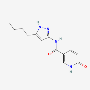 molecular formula C13H16N4O2 B7531364 N-(5-butyl-1H-pyrazol-3-yl)-6-oxo-1H-pyridine-3-carboxamide 