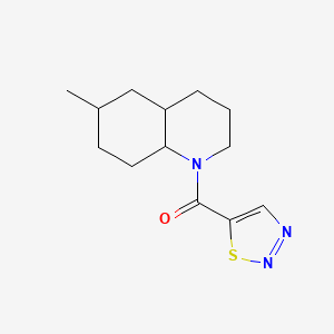 molecular formula C13H19N3OS B7531376 (6-methyl-3,4,4a,5,6,7,8,8a-octahydro-2H-quinolin-1-yl)-(thiadiazol-5-yl)methanone 