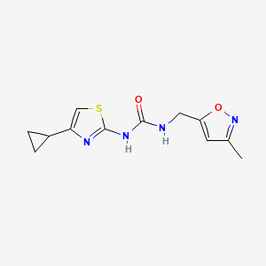 1-(4-Cyclopropyl-1,3-thiazol-2-yl)-3-[(3-methyl-1,2-oxazol-5-yl)methyl]urea