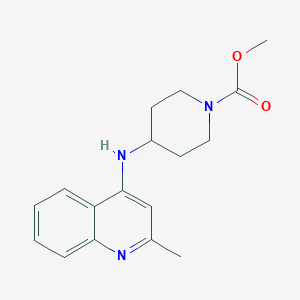 molecular formula C17H21N3O2 B7531393 Methyl 4-[(2-methylquinolin-4-yl)amino]piperidine-1-carboxylate 