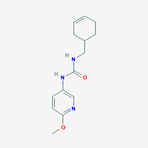 molecular formula C14H19N3O2 B7531410 1-(Cyclohex-3-en-1-ylmethyl)-3-(6-methoxypyridin-3-yl)urea 